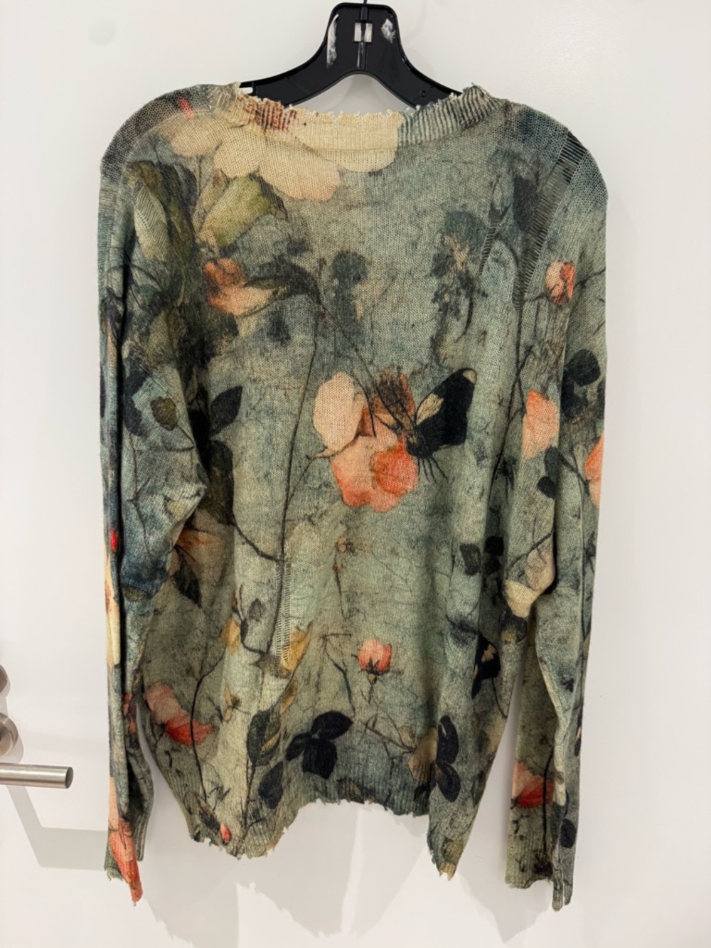 R13Floral Print distressed Sweater - Picture 6 of 9
